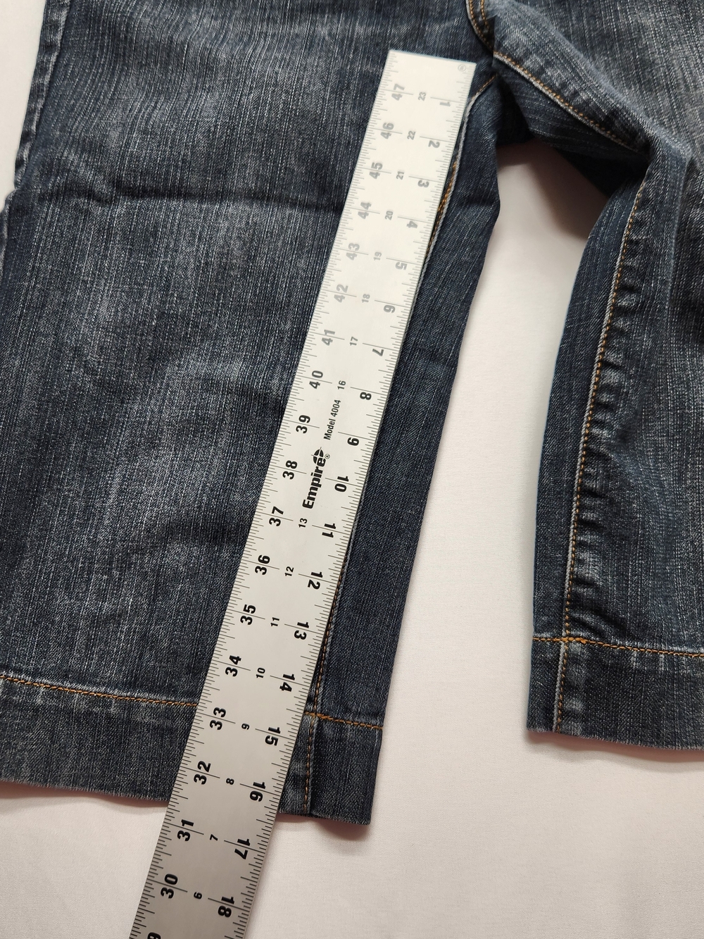 ⭐️Vintage Yuva Dark Wash Denim Bermuda Shorts Jorts Capris Y2K Size 10 - Picture 4 of 13